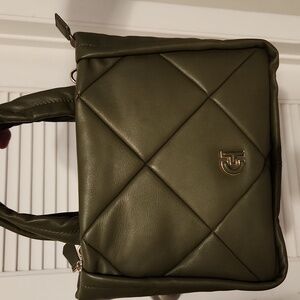 NWOT Cole Haan Leather olive/Gold. Quilted crossbody bag